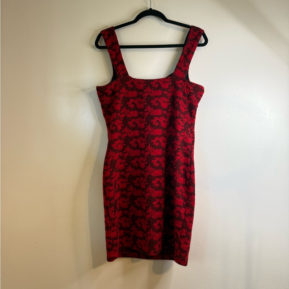 Candies Elegant Red Floral Dress - Picture 2 of 3